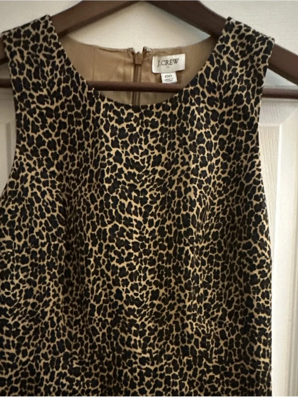 Sleeveless Leopard Print Sheath Dress - Brown/Black
